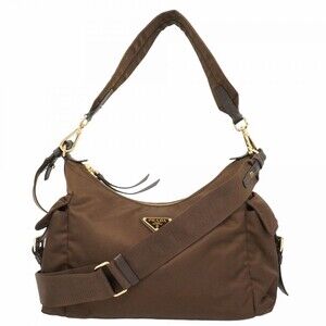 Prada Tessuto Explorer Shoulder Bag in Brown Nylon for Women